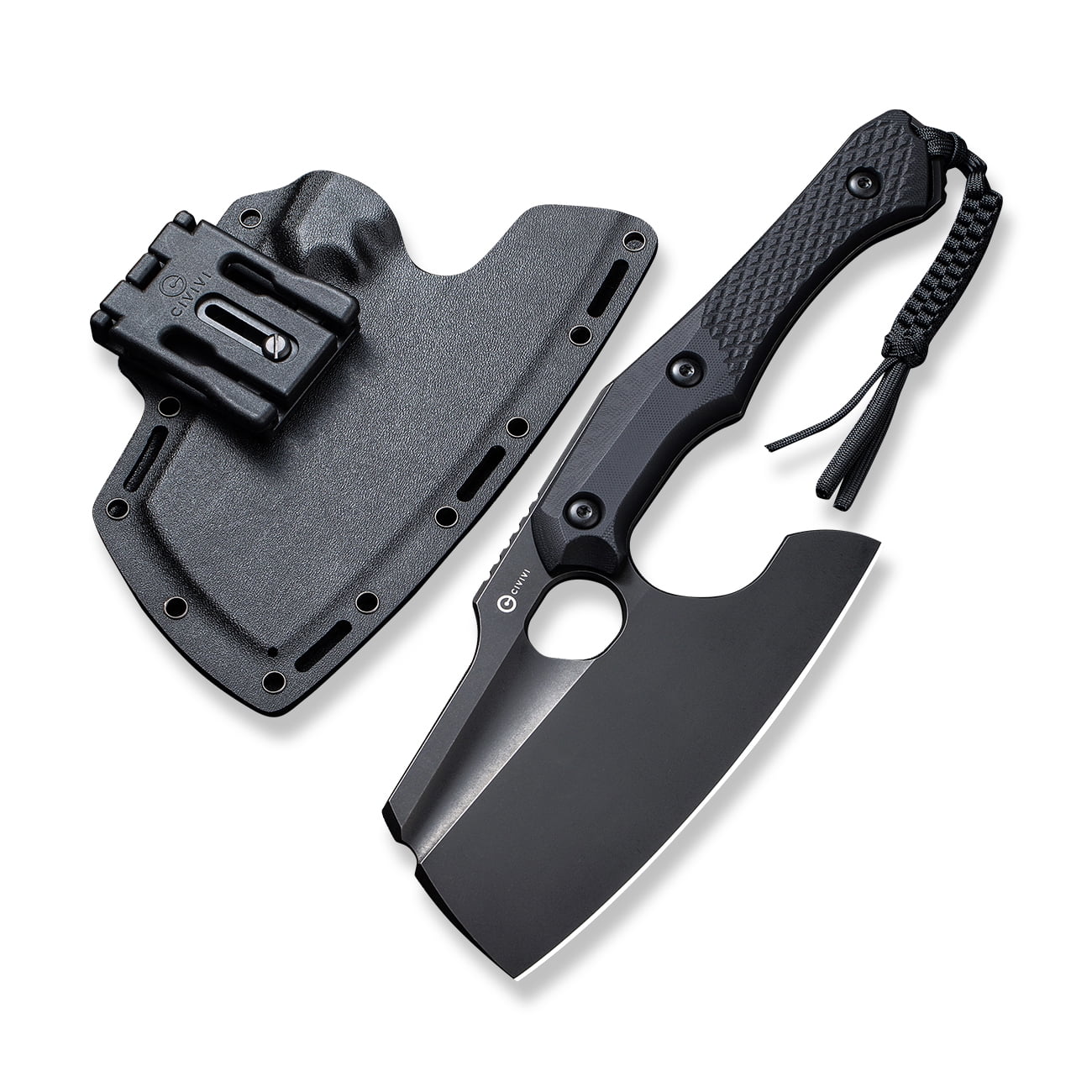 CIVIVI Knives Aratra Fixed Blade C21041-1 Black D2 Steel & Black G10 Knife