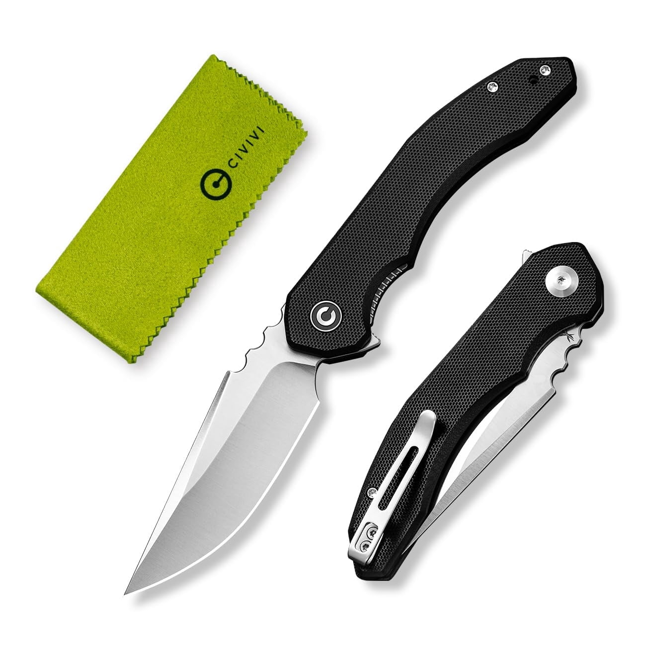 Civivi Knives Bluetick Black G10 Satin 14C28N Stainless Steel Pocket Knife C23050-1