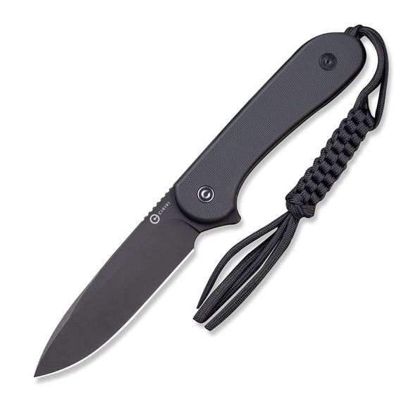 CIVIVI Knives Elementum Fixed Blade C2105A D2 Stainless Steel & Black G10 Hunting Knife