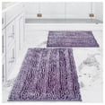 thumbnail image 1 of Civkor Bathroom Rugs,Chenille Bath Mat Set 2 Pieces Non Slip Backing,31x20 and 24x16Inch,Machine Wash,Quick Qry,Purple, 1 of 7