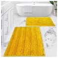 thumbnail image 1 of Civkor Non Slip Bathroom Rugs Chenille, Yellow Bath Mat 31"x20" and 24"x16", Quick Dry Machine Wash, 1 of 5
