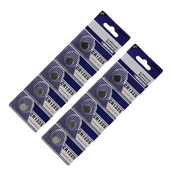 Ciwanning Pack of 10pc/5pc CR1225 Button Cell Batteries CR1225 3V Lithium Battery for Watches, Calculators, Key Fob Electronics