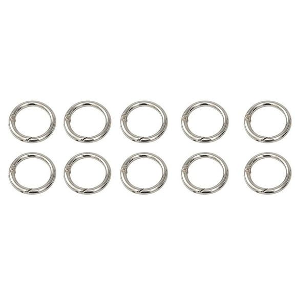 Ciwanning 10pcs 20/25/28/33mm O Rings Spring Opening O-ring Keyring Round Clasp Buckle Hardware for Bags Purse Craft Making