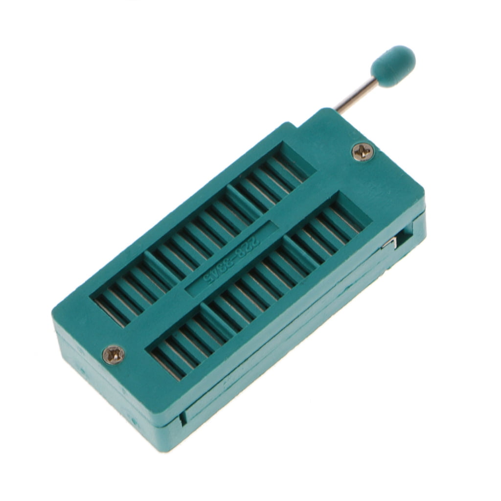Ciwanning 16 20 24 28 40 P Pin 2.54MM Green DIP Test ZIF IC Socket ...