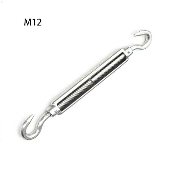 Ciwanning 1PC Turnbuckle Adjust Chain Rigging Adjustable 304 Stainless Steel Rope Hook Eye Create Tension in Cables Ropes Chains