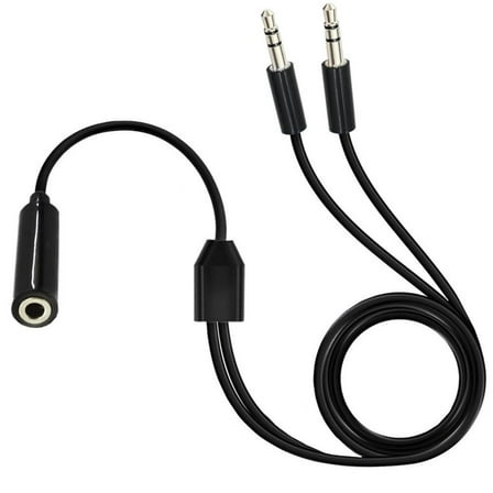 Ciwanning 2 in 1 Headsets Adapter Microphones Headphone Splitter 3.5mm Male/Female