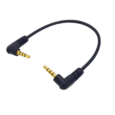 Ciwanning Flexible 20cm Earphone Extension Wire 3.5mm Male Connection Auditory Cable