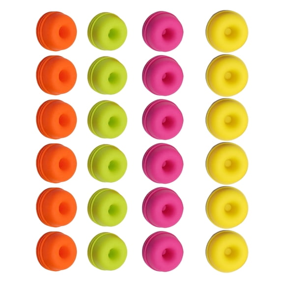 Ciwanning 24pcs Multicolored Heat Resistant Silicone Baking Cups Oven Safe Muffin Molds