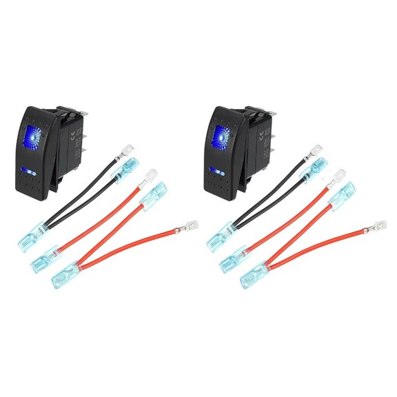 Ciwanning 2Pcs 12V 20A Light Switches Replacement 5 Pins 2 Position Rockers Toggle Switches Marine Boats Rockers Switches