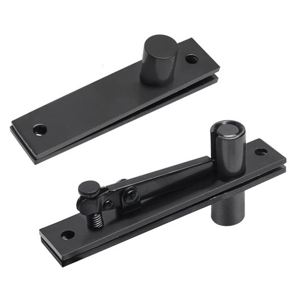 Ciwanning 2Pcs Wood Door Pivots Hinges Stainless Steel Concealed Door Hinge 360/90 Degree Rotation Invisible Pivots Door Hardware
