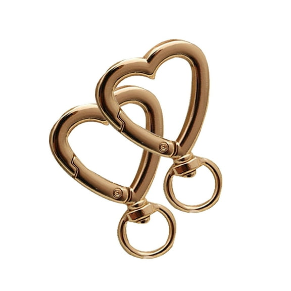 Ciwanning 2pcs Bag Accessories Handbags Clasps Handle Heart Shape Lobster Metal Clasp Clips Hooks for Key Rings Keychains