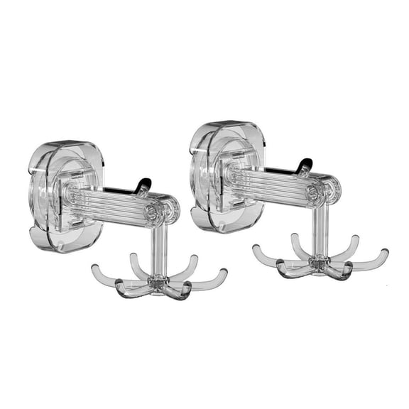 Ciwanning 2pcs Innovative Suction Hook 360 Degree Swivels Hooks Strong Adhesive Hanger