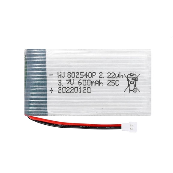 Ciwanning 3.7V 600mAh Lipo Battery for Toy RemoteControl Car Truck Drones Battery 802540P