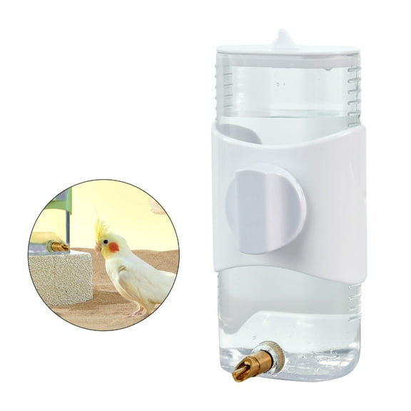 Ciwanning 300ml Parrot Water Bottle Small Animal Dinging Accessories Pin Type Water Container Pet Drinking Bottles Easy Refilling