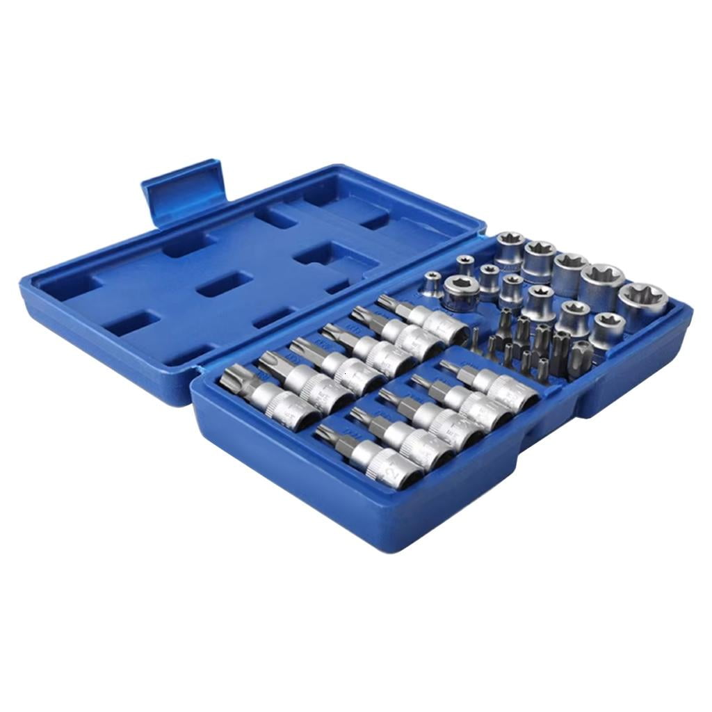 Ciwanning 34Piece 3/8'' Drive Socket and Bit Set with Carrying Case ...