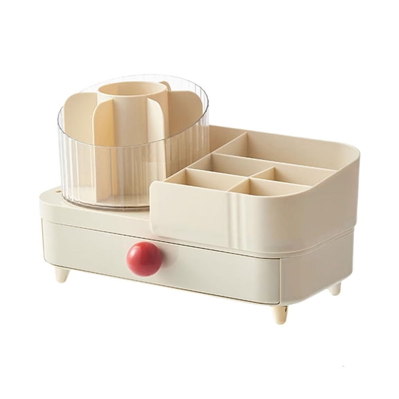 Ciwanning 360 Rotating Makeup Organizers Adjustable Layers Clear Cosmetic Storage Container for Household Bedroom Dresser