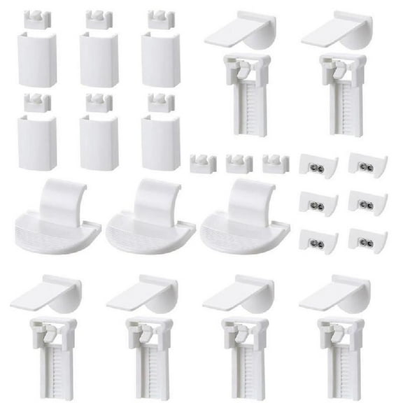 Ciwanning 36Pcs Blind Bracket Kits Window Shade Mounting Clamp Roller Curtain Brackets Replacement Accessories Set