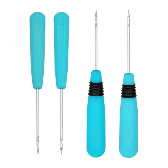 Ciwanning 4 Pcs Sewing Awl Shoes Bag Repair Tool Stitching Awl Tool Handmade Leather Tool for Leather Thick Fabric Shoes Bag Belt
