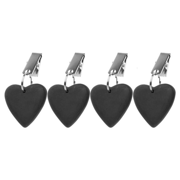Ciwanning 4Pcs Tablecloth Weights Heart Shape with Clamp Pendant Ornament