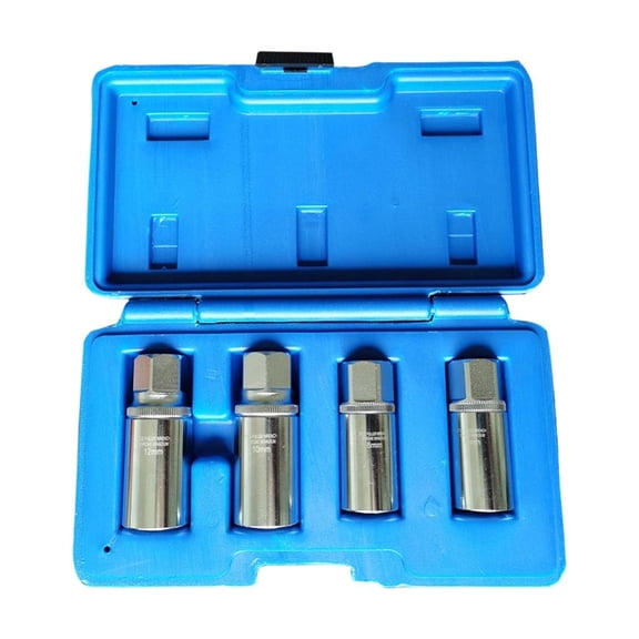 Ciwanning 4pc Bolt Removal Kit Broken Stripped Screw Extractors Tool High Strength Steel