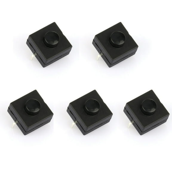 Ciwanning 5 Pieces Flashlight Push Button Environmental for Table Lamp Button Lock Latching