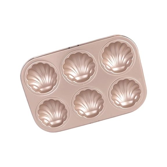 Ciwanning 6/12 Cavity Shell Shape Madeleine Cake Pan Dessert Mold For Quick Baking Carbon Steel Nonstick Easy Cleaning Design