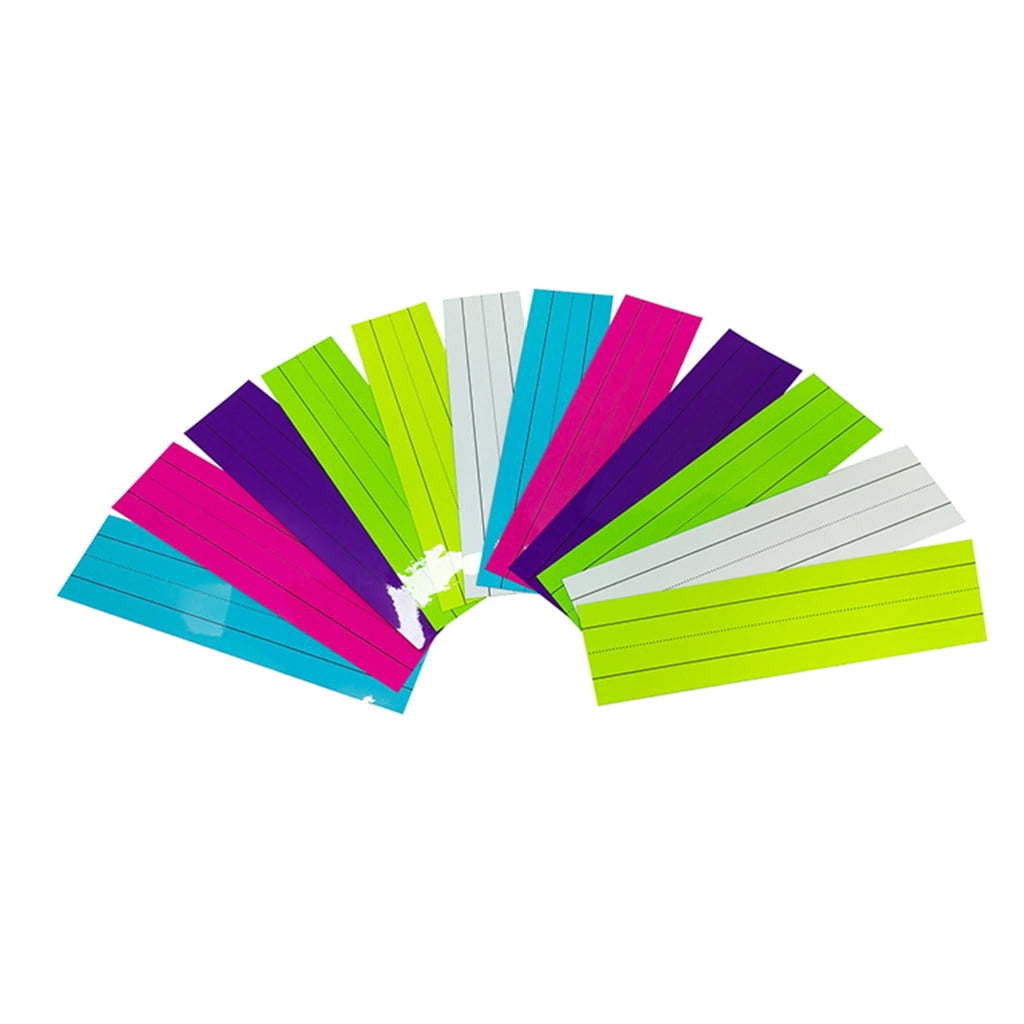 Ciwanning 6 Colors Reusable Sentence Strips Lined Sentence Strips ...