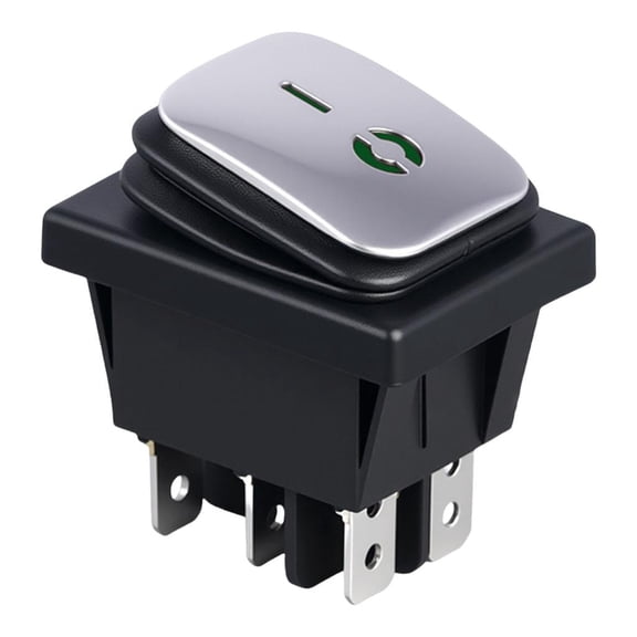Ciwanning 6 Pin Toggle Switches 16A/220V LED Lighted Rocker Switches for Marine Boats