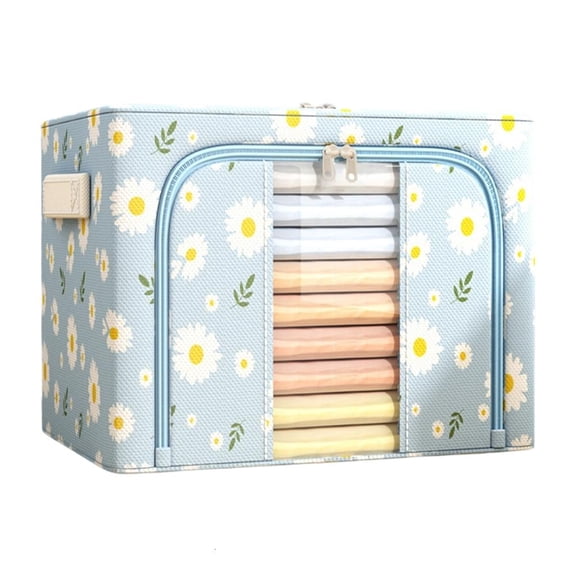 Ciwanning Additional Large Seasonal Storage Box For Home Organization Permanent University Fabric With Double Slide And Perspective Window Pliable Plan Space Saving