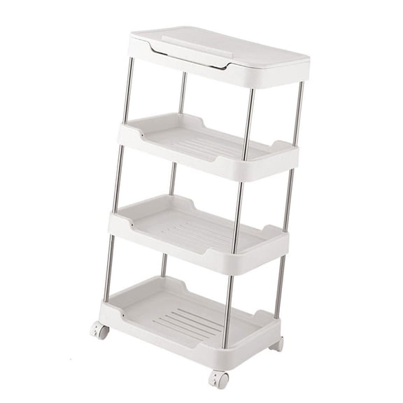 Ciwanning All Purpose Trolley with Drawer and Table Kitchen Serving Cart Portable Storage Solution Efficient Organization Tool