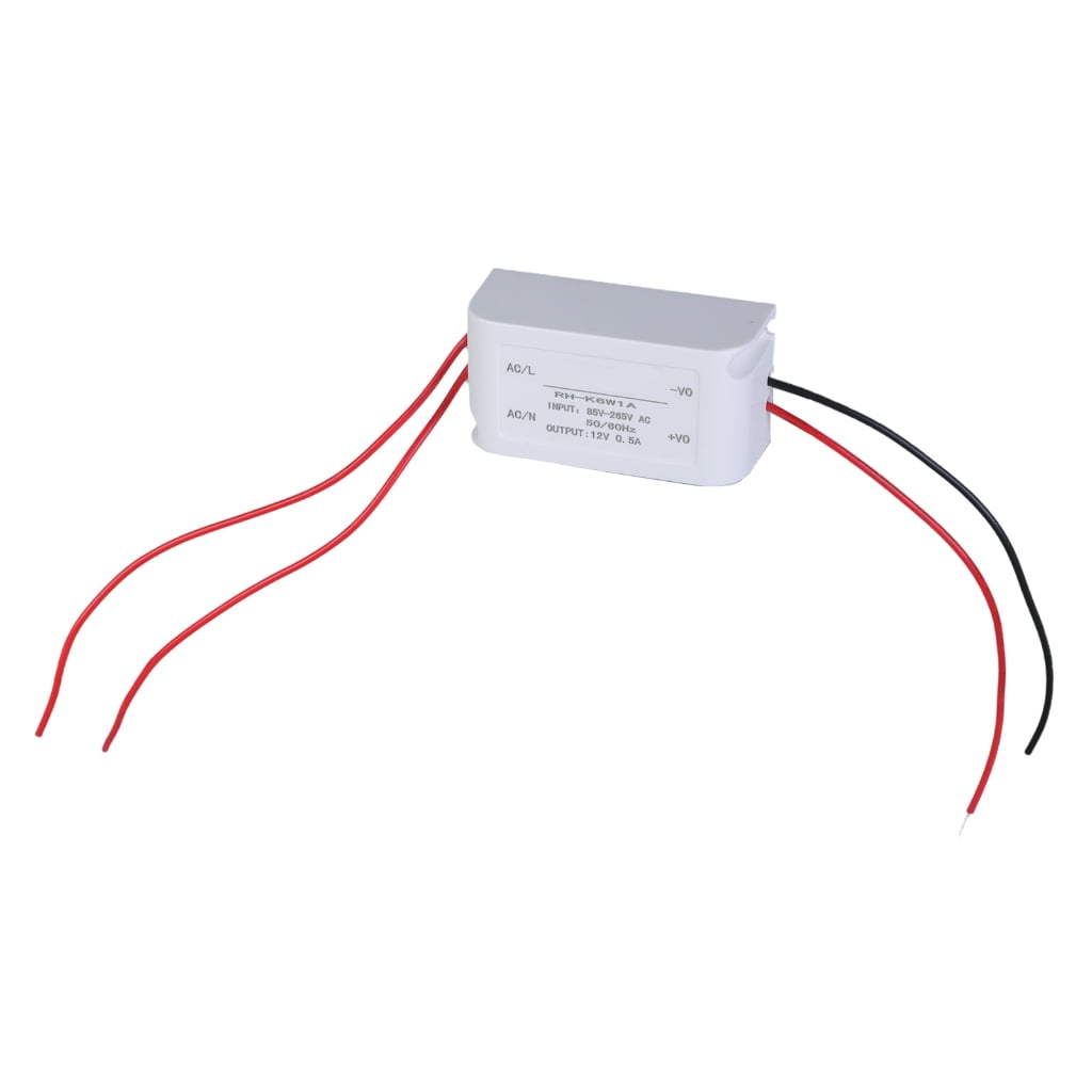 Ciwanning Alternating to Direct Current Voltages Converter 85V-265V to 12V 0.5A Power Adjuster Voltages Regulator with 2Pin Cord