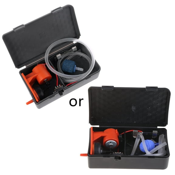 Ciwanning Aquarium Ultra-Quiet Fish Tanks Bubbler with Air Stone Battery Powered 5W Oxygen Aerator Portable