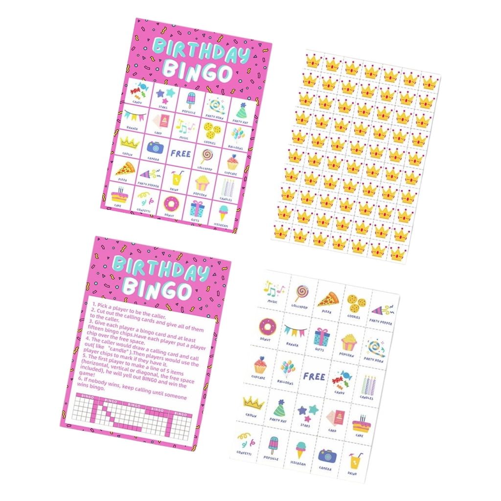 Fun Fall Cards Ciwanning Birthday Bingo Card Set with Vibrant Color For Fun Group Play ...