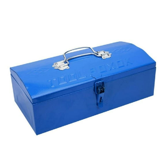 Ciwanning Blue Metal Tool Case Iron Sheet Tool Box Container for Students and Professionals for Organizing and Carrying Essential