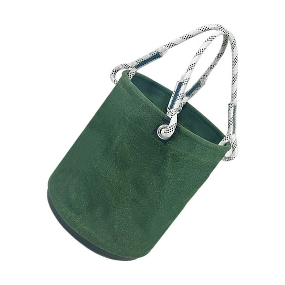 Ciwanning Canvas Bucket Wide Opening Straight Wall Tool Bucket Canvas Bucket Tool Bag Foldable Canvas Bucket for Outdoor