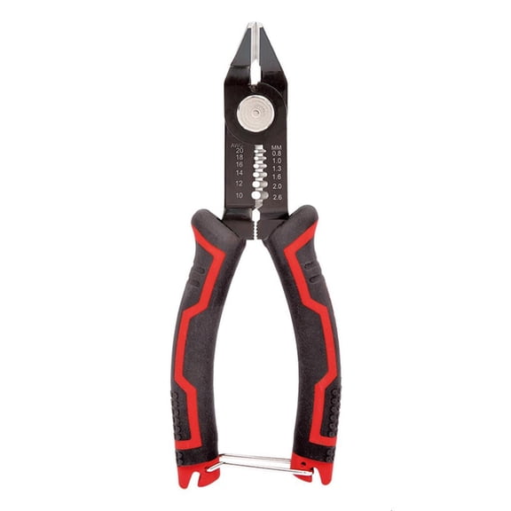 Ciwanning Carbon Steel 6.5Inch Cable Wire Cutter and Stripper Pliers Tool with Safety Lock