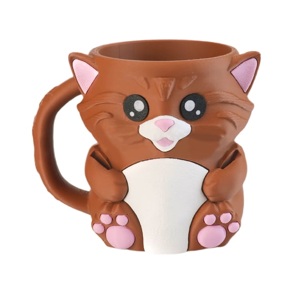 Ciwanning Cartoon Animal Shape Ice Cream Cup Sleeve Holder with Antifreeze Handle And Secret Candy Compartment Double Spoons