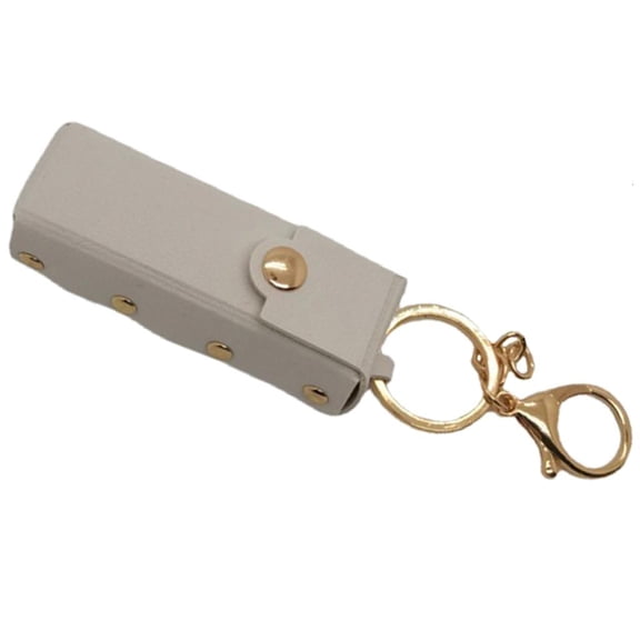 Ciwanning Chapstick Pouch Keychain Leather Material Lipstick Holder Sleeve Keychain Decor