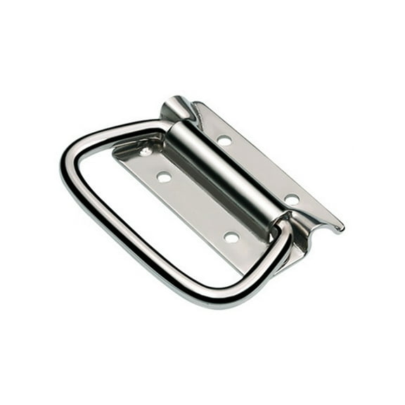 Ciwanning Chest Handle Stainless Steel Pull Handle Chest Handle Folding Handle with Rubber Grip for Toolboxes Chest Cases