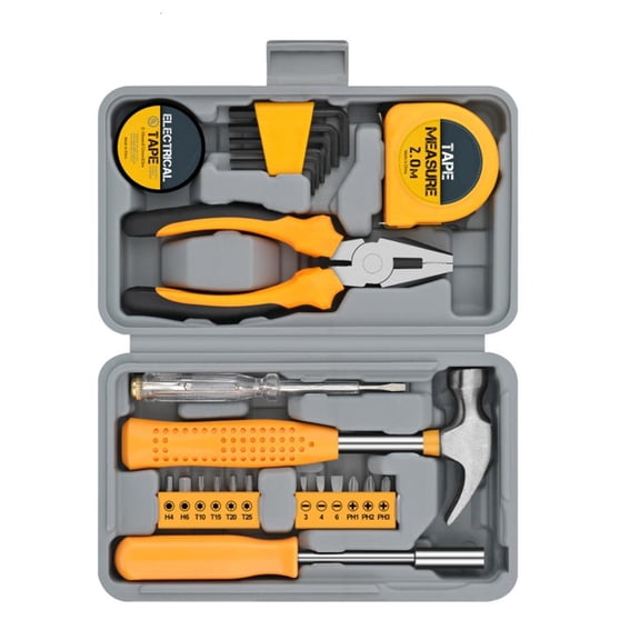 Ciwanning Comprehensive Home Tool Set Screwdriver Pliers Heavy Duty Alloy Steel Ergonomic Design Compact Storage Bag Perfect For DIY Maintenance Tasks