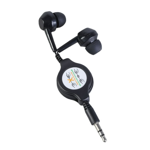 Ciwanning Corded Earbuds In-Ear Earphones with Retractable Cable Noise Isolating Headphones 3.5mm Ear Buds for Smartphones Music