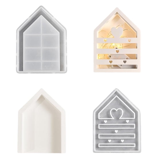 Ciwanning Creative Hollow House Shape Silicone Mold For DIY Storage Box Or Ambient Light