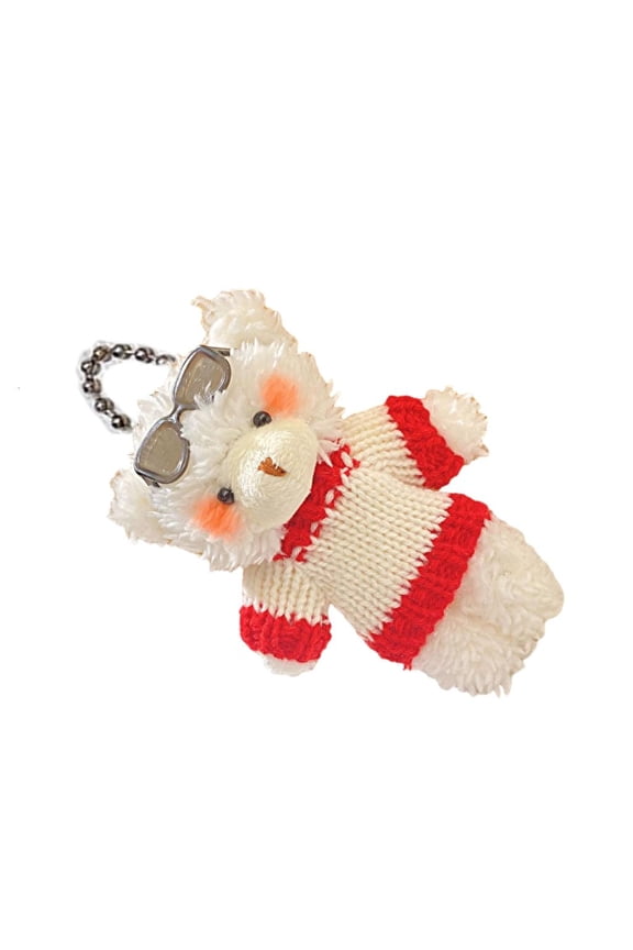 Cute Bear Shape Keychain Pendant Plush Bag Charm Plush Dolls Keyrings Pendants Backpack Pendant Perfect for Any Occasion