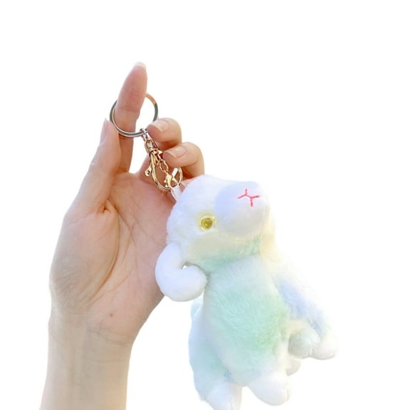 Ciwanning Cuteness Lamb Plush Keychain Soft Figure Keyring Backpack Ornament Keychain Accessory PP Cotton Texture for Daily