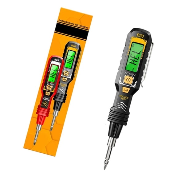 Ciwanning Digital Measuring Pen Backlit Screen Voltage Test Meter Electrician Tool Voltage Live Wire Detectors with Alarm