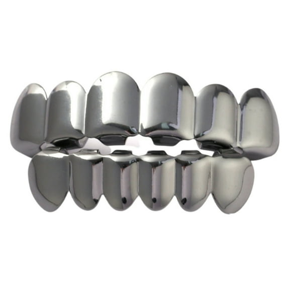 Ciwanning Easy To Use Removable Hip Hop Grillzs Set Stylish Coppers Tooth Caps Unisex Teeth Accessories for Street Performances