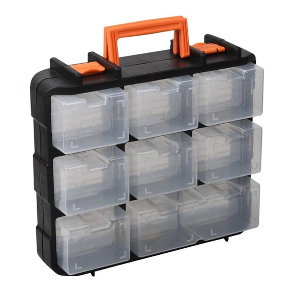 Ciwanning Efficient Tool Storage Box With Removable Dividers For Screws Nuts Nails Bolts