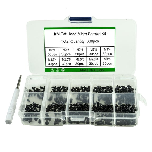 Ciwanning Essential Assortment of 300pcs Short Screws Micro Screws set for DIY Enthusiasts