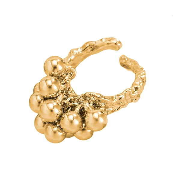 Ciwanning Vintage Adjustable Large Petal Flower Rings for Women Geometric Jewelry