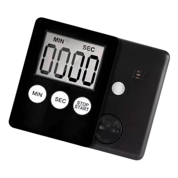 Ciwanning Extreme Slim Digital Kitchen Timer With Magnetic Tape Sports Exercise Stopclock Simple Display Screen